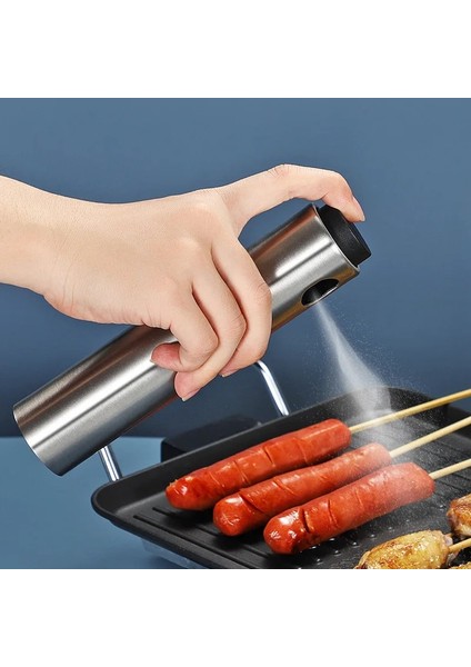 304 Meme 200ML 2 Adet 2 Adet/takım 304 Paslanmaz Çelik Yakıt Püskürtme Şişesi Sızdırmaz Baharat Şişesi Mutfak Sprey Kutusu Ev Cam Barbekü Sprey Şişesi (Yurt Dışından)