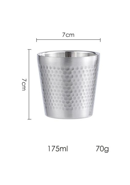175ML Kore Tarzı 304 Paslanmaz Çelik Çift Katmanlı Altın Su Bardağı Açık Barbekü Restoran Bira Içecek Bardağı Rahat Metal Çay Bardağı (Yurt Dışından)