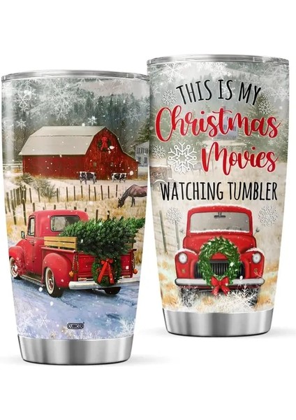 Stil 4 Noel Paslanmaz Çelik Tumbler 20 Oz Kupalar Seyahat Noel Fincan Hediyeler Kadın Erkek Çocuk Için Tatil Doğum Günü Partisi Noel (Yurt Dışından)