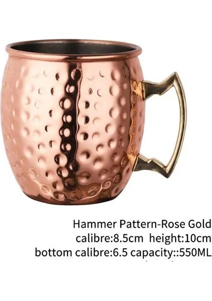 1 Adet 550 ml 1 Adet Moskova Katır Bardağı 550 ml Zımpara Bakır Kaplama Bardak 304 Paslanmaz Çelik Kupa Metal Kupa Bardak Kokteyl Cam Bira Steins Kupa (Yurt Dışından)