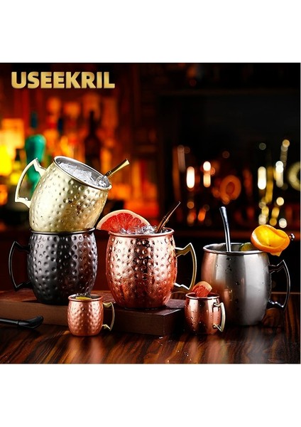 1 Adet 550 ml 1 Adet Moskova Katır Bardağı 550 ml Zımpara Bakır Kaplama Bardak 304 Paslanmaz Çelik Kupa Metal Kupa Bardak Kokteyl Cam Bira Steins Kupa (Yurt Dışından)