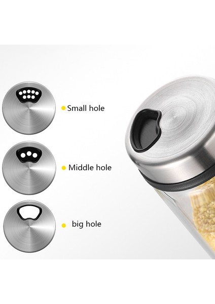 500ML Yomdıd Yüksek Borosilikat Cam Baharat Kutusu Biber Baharat Çalkalayıcı Mutfak Tuzu Susam Katı Çeşni Mühürlü Şişe Döner Kapaklı (Yurt Dışından)