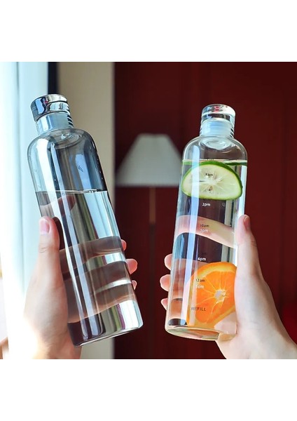 Fırça 1 Adet 500 ML/700 ml Büyük Kapasiteli Plastik Su Şişesi Içme Için Sızdırmazlık Zaman Işareti ile Kızlar Için Noel Hediyeleri (Yurt Dışından)