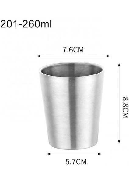 201 260 ml 1 Çift Duvar Kahve Şarap Bira Bira Kupa Kahve Su Bardağı Drinkware Suyu Su Bardağı Paslanmaz Çelik Kupalar Bardaklar Tumbler Bar Drinkware (Yurt Dışından)