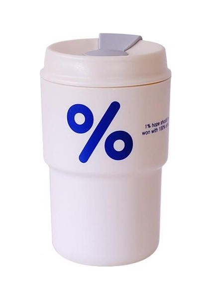 Beyaz 450 ml Yaratıcı Kahve Fincanı Mühürlü Kapaklı Gıda Sınıfı Pp Drinkware Taşınabilir Kullanışlı Kahve Kupa Seyahat Araba Su Bardağı Doğum Günü Hediyesi (Yurt Dışından)