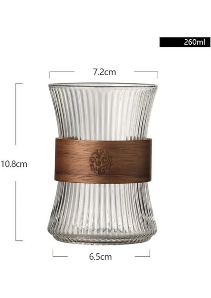 260ML H 260ML -350ML Cam Kahve Kupa Ahşap Saplı Espresso Cam Bardak Gözlük Viski Cam Kawaii Fincan Coffeeware Güzel Çay Kupaları Bira Kupa Sevimli Kupa (Yurt Dışından) fiyatları