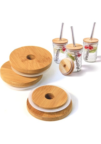 70MM Deliksiz 62/68/70/86MM Yeniden Kullanılabilir Bambu Ahşap Kapaklar Mason Kavanoz Kapağı Saman Delikli Silikon Conta Halkası Geniş Ağızlı Fincan Mühür Kapakları Kapakları (Yurt Dışından) fiyatları