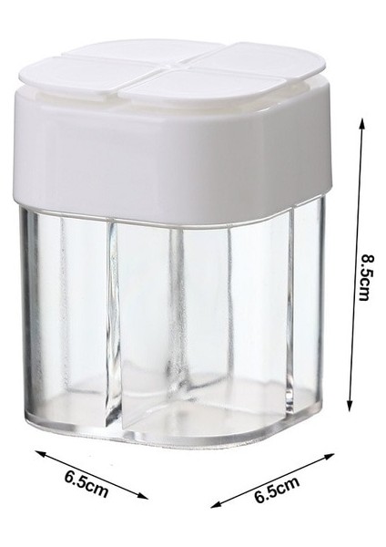 Beyaz Şeffaf Baharat Organizatör Kavanoz Seti Tuz ve Biber Baharat Şişesi Renkli Kapaklı Çeşni Saklama Kabı Mutfak Gadget (Yurt Dışından)