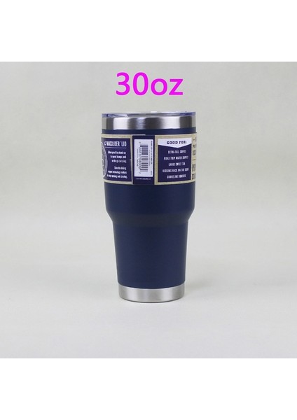 30OZ Koyu Mavi 3 Logo 30OZ 20OZ Paslanmaz Çelik Bardak Yetys Su Şişesi Matara Seyahat Cam Kahve Kupa Çift Duvar Termos 30/20 Oz Araba Bardakları (Yurt Dışından)