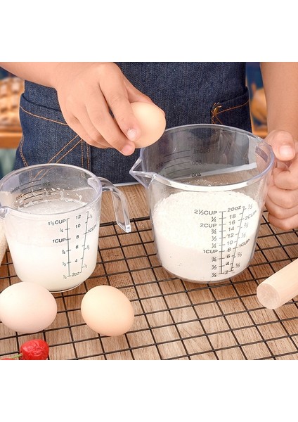 600ML Mutfak Terazisi Ölçüm Kabı 300/600/1000ML Yüksek Sıcaklığa Dayanıklı Mililitre Ölçüm Araçları Yumurta Çırpıcı Fincan Pişirme Malzemeleri (Yurt Dışından)