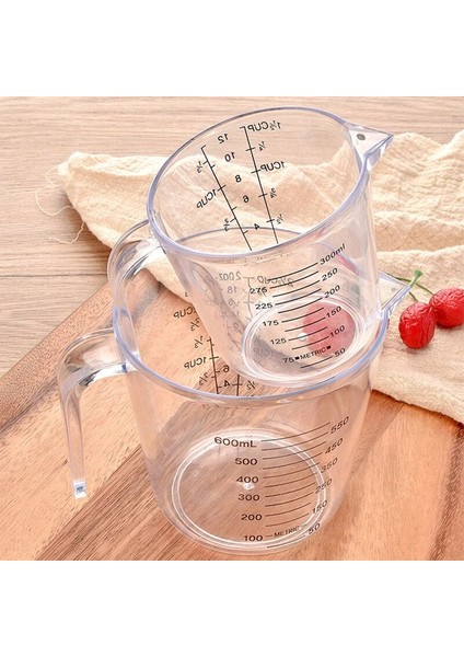 600ML Mutfak Terazisi Ölçüm Kabı 300/600/1000ML Yüksek Sıcaklığa Dayanıklı Mililitre Ölçüm Araçları Yumurta Çırpıcı Fincan Pişirme Malzemeleri (Yurt Dışından)