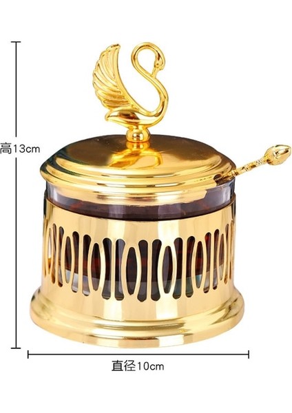 Set B Mutfak Malzemeleri Baharat Kavanoz Cam Alaşım Kahve Şekerlik Kaşık Baharat Kutusu Tuz ve Biber Seti Baharat Organizatör (Yurt Dışından)