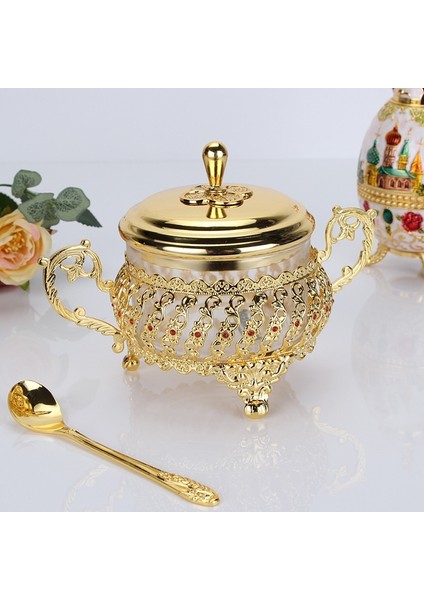 Set B Mutfak Malzemeleri Baharat Kavanoz Cam Alaşım Kahve Şekerlik Kaşık Baharat Kutusu Tuz ve Biber Seti Baharat Organizatör (Yurt Dışından) fiyatları