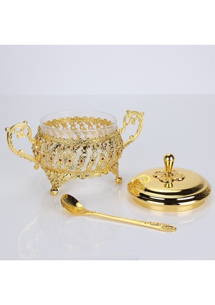 Set B Mutfak Malzemeleri Baharat Kavanoz Cam Alaşım Kahve Şekerlik Kaşık Baharat Kutusu Tuz ve Biber Seti Baharat Organizatör (Yurt Dışından) modelleri