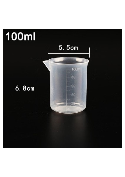 B-100ML 20/40CC Şeffaf Ölçüm Kabı Ölçekli Plastik Beher Dayanıklı Yapışmaz Dıy Kek Epoksi Reçine Konteyner Mutfak Aksesuarları (Yurt Dışından)