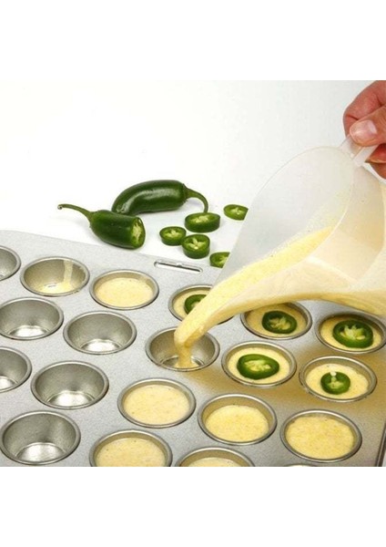 Temizle 1000 ml 1000 ml Plastik Ölçme Sürahisi Bardak Ölçekli Uzun Ucu Ağız Kek Muffin Pişirme Waffle Hamur Dağıtıcı Ekmek Aracı Mutfak Için (Yurt Dışından)