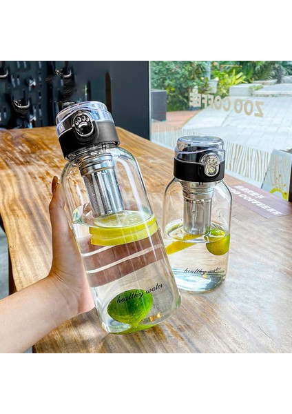 2000ML Cam Şişe, Renge Bakın 1 Litre Cam Su Su Şişesi Açık Seyahat Taşınabilir Içme Drinkware Kahve 1000ML Su Şişesi Camı Isıya Dayanıklı (Yurt Dışından)