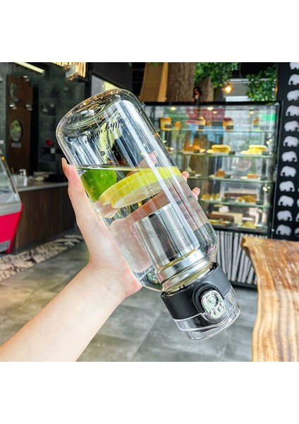 2000ML Cam Şişe, Renge Bakın 1 Litre Cam Su Su Şişesi Açık Seyahat Taşınabilir Içme Drinkware Kahve 1000ML Su Şişesi Camı Isıya Dayanıklı (Yurt Dışından)