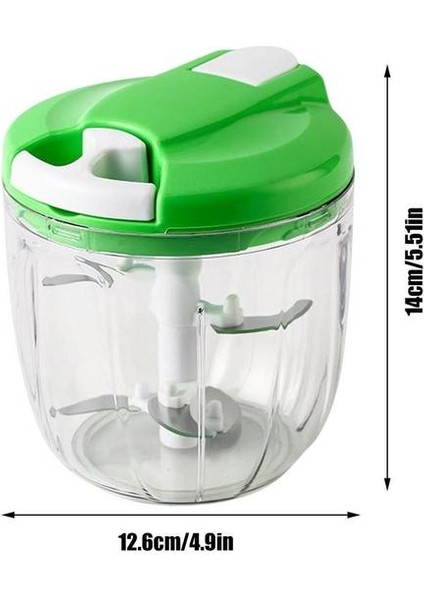 Yeşil Mini Chopper Çok Fonksiyonlu Manuel Et Kıyma Mutfak Sarımsak Basın Kırıcı Sebze Biber Pişirme Araçları ve Aksesuarları (Yurt Dışından)