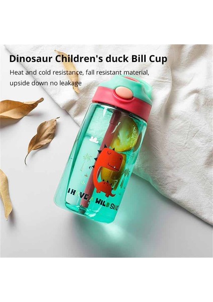 Yeşil Çocuklar Için Taşınabilir Su Şişesi 480 ml Çocuklar Su Şişeleri Yaratıcı Güzel Karikatür Bebek Pipetli Bardak Sızdırmaz Su Şişesi (Yurt Dışından) fiyatları