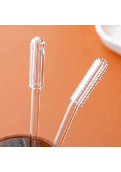 Küçük Boyutlu 4 Adet Yeniden Kullanılabilir Cam Saman Kapakları Içme Saman Ipuçları Kap Için 6/8/12MM Bardak Paslanmaz Çelik Pipetler Kapaklar Bar Drinkware (Yurt Dışından)