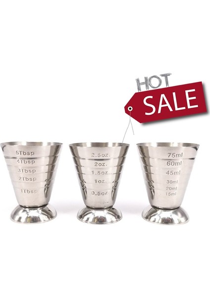 1 Adet 75ML Paslanmaz Çelik Sihirli Ölçüm Bardağı 304 Kokteyl Ölçüm Bardağı Ons Bardak Ölçüm Kaşığı 75ML Çok Fonksiyonlu Kokteyl Cam Bar (Yurt Dışından)
