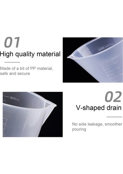 250ML 50/100/250/500/1000ML Ölçüm Kabı Şeffaf Mutfak Aracı Plastik Mutfak Sürahisi Dekantör Şişe Ağzı Saplı Sıvı Sürahi Satış Aracı (Yurt Dışından) modelleri