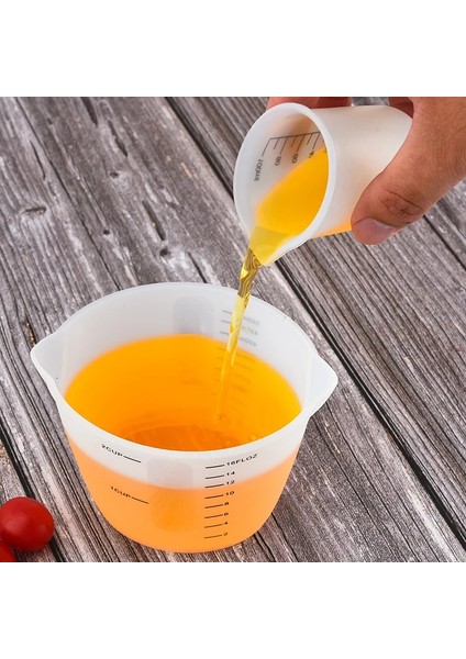 1 Adet 100ML Silikon Ölçüm Kabı Şeffaf Ölçekli Gıda Sınıfı Dayanıklı Yapışmaz Dıy Kek Epoksi Reçine Takı Yapımı Mutfak Pişirme Araçları (Yurt Dışından)