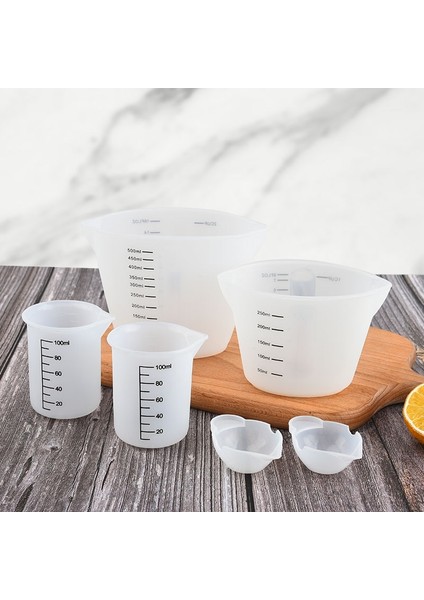 1 Adet 100ML Silikon Ölçüm Kabı Şeffaf Ölçekli Gıda Sınıfı Dayanıklı Yapışmaz Dıy Kek Epoksi Reçine Takı Yapımı Mutfak Pişirme Araçları (Yurt Dışından)