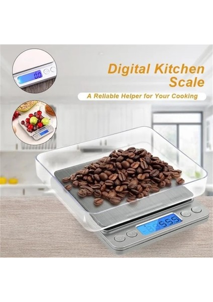 500 0.01G LCD Dijital Mutfak Terazisi Mini Cep Paslanmaz Çelik Hassas Takı Elektronik Dijital Terazi Mini Mutfak Terazisi Gıda Için (Yurt Dışından)