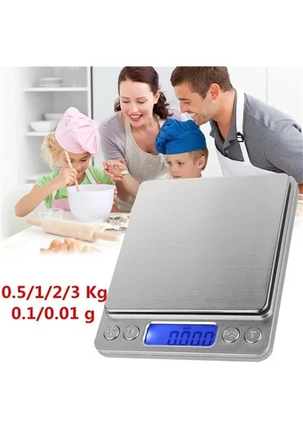 500 0.01G LCD Dijital Mutfak Terazisi Mini Cep Paslanmaz Çelik Hassas Takı Elektronik Dijital Terazi Mini Mutfak Terazisi Gıda Için (Yurt Dışından)