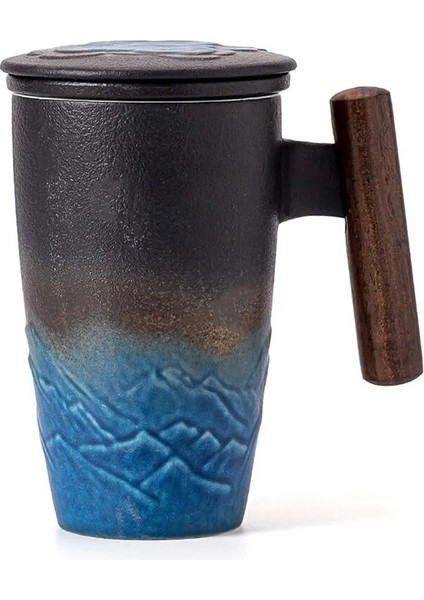 C Lüks Seramik Kabarcık Çay Bardağı Vintage Büyük Termal Kahve Kupa Kahvaltı Bardak Bira Sofra Ahşap Saplı Kişiselleştirilmiş Hediyeler (Yurt Dışından)