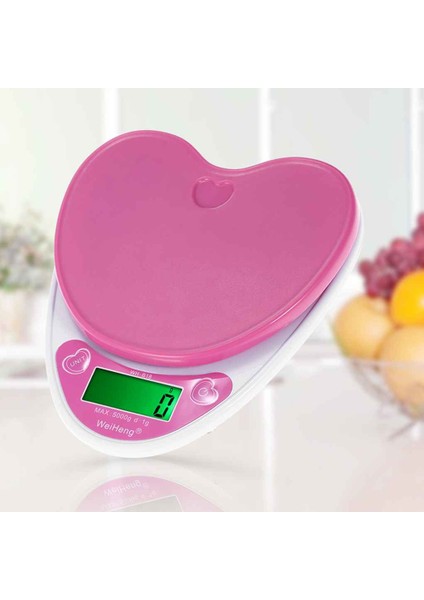 Pembe WH-B18L 5 Kg/1g Güzel Kalp Şeklinde Dijital Mutfak Terazisi LCD Gıda Elektronik Terazi Pişirme Diyet Tartı Tezgahı (Yurt Dışından) indirimleri