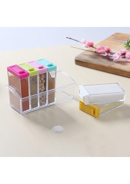 Stil 1 6 Renk/set Baharat Kavanoz Seti Baharat Şişesi Şeffaf Renkli Kapaklı Mutfak Çeşni Şişe Saklama Kabı (Yurt Dışından) modelleri