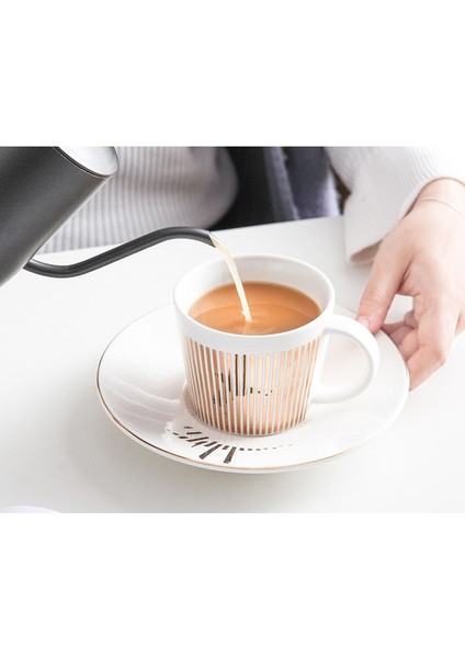 Altın Açık Kahverengi 90 ml 90/230 ml Ins Tarzı Ayna Yansıma Kahve Fincanı Tabağı Lüks Ikindi Çay Seti Seramik At/geyik/sinek Kuşu Kupa (Yurt Dışından) indirimleri