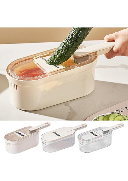 Bir Mandoline Dilimleyici Çok Fonksiyonlu 3 Bıçaklı Patates Salatası Rende Saklama Kabı ile Manuel Sebze Kıyıcı Mutfak Aksesuarları (Yurt Dışından) modelleri
