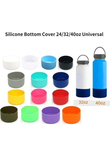 Nane Yeşili 32-40OZ 12-40OZ 7.5-9cm Tumbler Boot Şişe Kol Silikon Taban Kupası Kaymaz Mat Coaster Kaymaz Alt Kollu Kapak (Yurt Dışından)