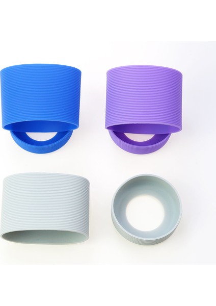 Şeffaf Silikon Dünya 2 Adet/takım 8.5cm Silikon Bardak Alt Koruyucu Kapak Bardak Tutucu 85MM Silikon Bardak Kapak Cam Bardak Kol Kaymaz (Yurt Dışından)