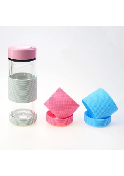 Şeffaf Silikon Dünya 2 Adet/takım 8.5cm Silikon Bardak Alt Koruyucu Kapak Bardak Tutucu 85MM Silikon Bardak Kapak Cam Bardak Kol Kaymaz (Yurt Dışından)