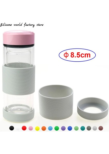 Şeffaf Silikon Dünya 2 Adet/takım 8.5cm Silikon Bardak Alt Koruyucu Kapak Bardak Tutucu 85MM Silikon Bardak Kapak Cam Bardak Kol Kaymaz (Yurt Dışından)