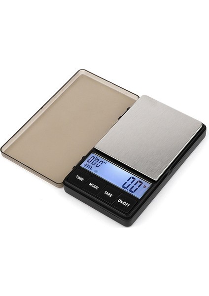 Stil 1 Zamanlayıcılı Kahve Terazisi 0.1G/1000G LCD Ekranlı Dijital Gram Ölçeği Küçük ve Kullanışlı Barista Ölçeği Buzlu Doku Espresso Ölçeği (Yurt Dışından)
