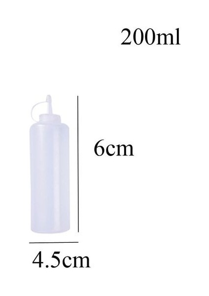 200ML 200/320/450/750ML Sıkılabilir Şişe Çikolata Dağıtıcısı Kapaklı Kek Dekorasyon Aracı Ekmek Pişirme Tatlı Çeşni Şişesi (Yurt Dışından)