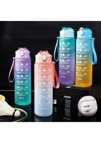 Mor 900 ml 700 ml Degrade Spor Su Pipetli Şişe Sevimli Buzlu Fincan Kadın Kızlar Için Hediye Güzellik Kamp Turu Spor Su Şişesi (Yurt Dışından) fiyatları