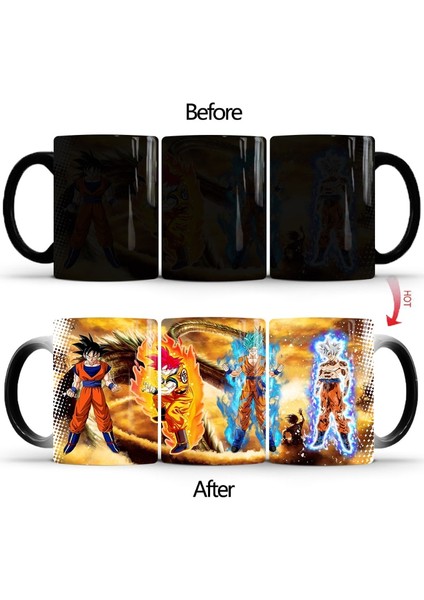 Stil 6 Süper Goku Isıya Duyarlı Kupa Renk Değişimi 11 Oz Sihirli Isı Renk Değişikliği Seramik Çay Bardağı Kahve Kupalar Çocuk Doğum Günü Hediyeleri (Yurt Dışından) fiyatları