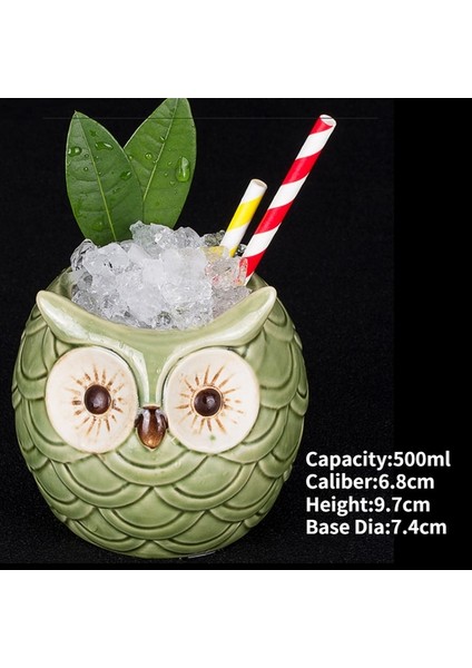 B 500ML 175-750ML Hawaii Seramik Tiki Kupa Yaratıcı Porselen Bira Şarap Sürahisi Parti Kokteyl Cam Bardak Bar Aracı (Yurt Dışından)