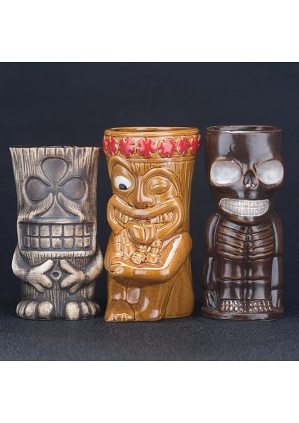 B 500ML 175-750ML Hawaii Seramik Tiki Kupa Yaratıcı Porselen Bira Şarap Sürahisi Parti Kokteyl Cam Bardak Bar Aracı (Yurt Dışından) modelleri