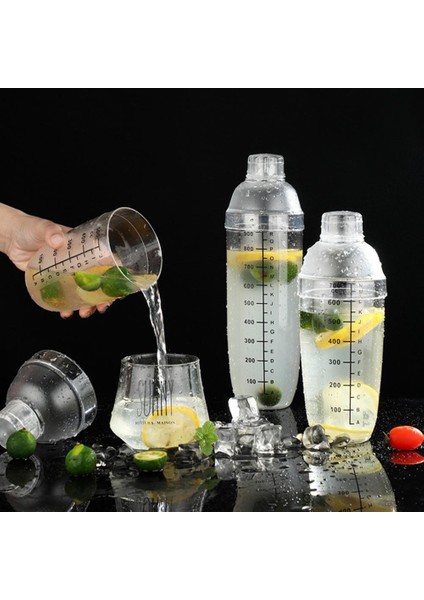 500ML Plastik Martini Kokteyl Shaker 350ML/500ML/700ML/1000ML Şarap Içecek Mikser Şarap Shaker Bardak Içecek Mikser Barware Boston Bar Aracı (Yurt Dışından)