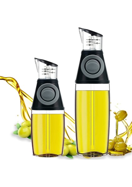 Kırmızı 500ML Üstün Cam Yağı ve Sirke Dispenseri Mutfak Için Yağ Dökücü Ölçme Kolay Doldurma ve Temizleme Için Geniş Açıklık Şeffaf Cam (Yurt Dışından)