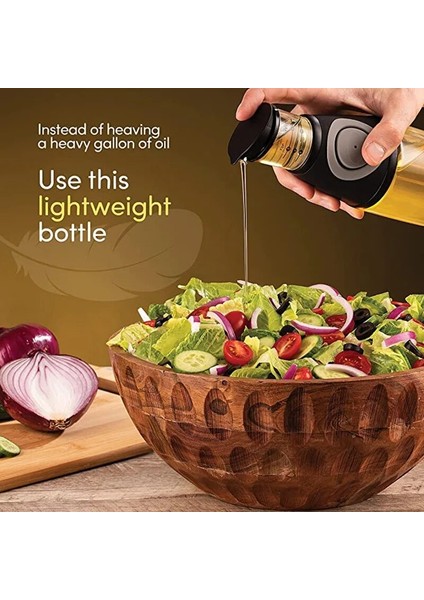 Kırmızı 500ML Üstün Cam Yağı ve Sirke Dispenseri Mutfak Için Yağ Dökücü Ölçme Kolay Doldurma ve Temizleme Için Geniş Açıklık Şeffaf Cam (Yurt Dışından)