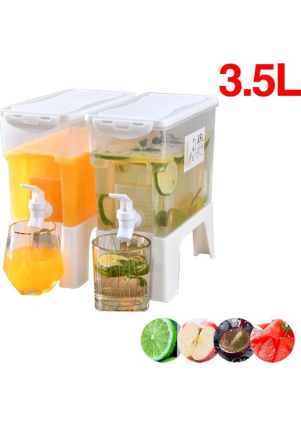Yüksek Stil 4.5l 3.5l Soğuk Su Isıtıcısı Buzdolabı Musluk Limonata Şişesi Drinkware Su Isıtıcısı Pot Içecek Dispenseri Ev Soğuk Su Sürahisi Kova (Yurt Dışından)